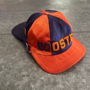 Vintage Double Sided Boosters Hat Cap Retro Orange Blue 7 1/4 Adjustable Dad